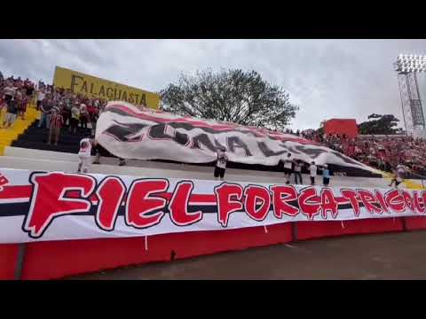Fiel Força Tricolor na partida entre Botafogo-SP X Santos.