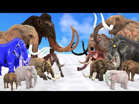 Spidey Elephant Mammoths vs Shadow Animals Itself Size Comparison Prehistoric Animal Revolt Battle