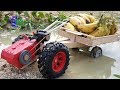 How To Make RC Mini Power Tiller Agricultural Tractor DIY Tractor Deliver Banana
