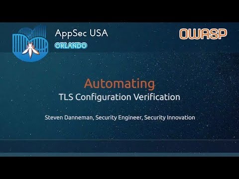 Image thumbnail for talk Automating TLS Configuration Verification