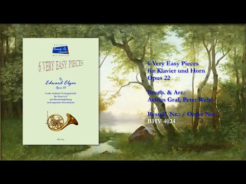 4024, 6 Very Easy Pieces, Op 22 für Klavier und Horn von Edward Elgar