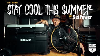 Stay Cool This Summer With The SetPower RV45D Pro Fridge and Rechargeable Fan!