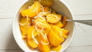 Oven Roasted Golden Yellow Beets Recipe - SWEET! - Eat Simple Food