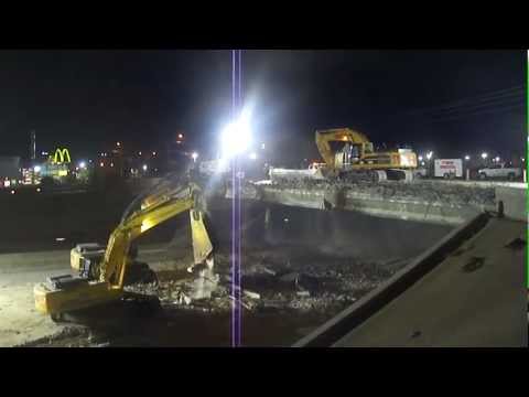 LBJ Express Montfort Bridge Demolition