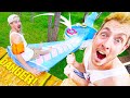 We Built A Backyard Tree House WATER PARK