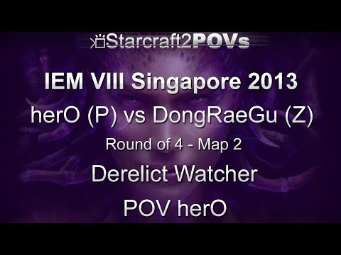 SC2 HotS - IEM VIII Singapore 2013 - herO vs DRG - Ro4 - Map 2 - Derelict Watcher - herO