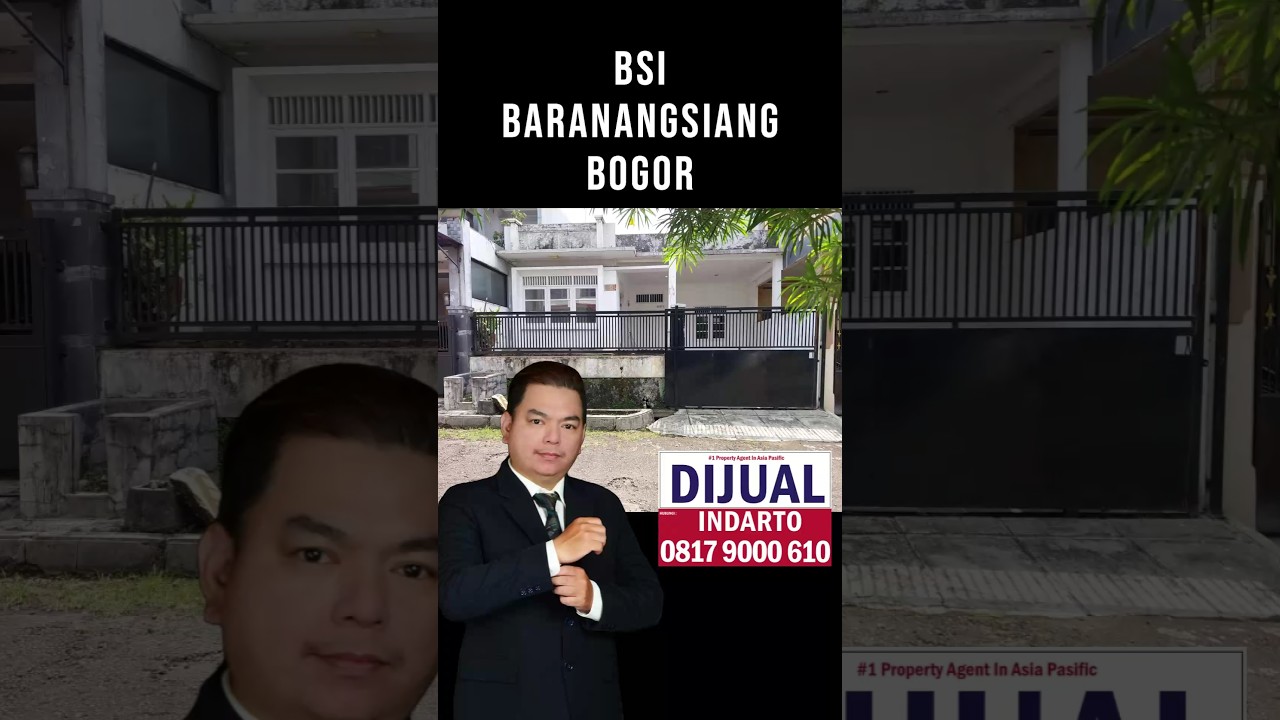 For Sale Rumah SHM LT 128m² di Baranangsiang Indah BSI Bogor , Lokasi Strategis dekat Summarecon