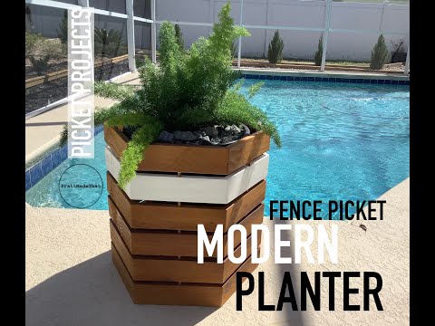 Picket Projects - Modern Planter w/ Fence Pickets ONLY $6!!!
