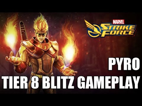 Pyro Tier 8 Blitz Gameplay - Marvel Strike Force