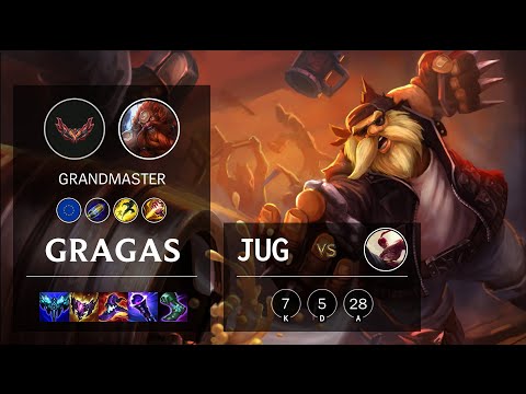 Gragas Jungle vs Lee Sin - EUW Grandmaster Patch 12.4
