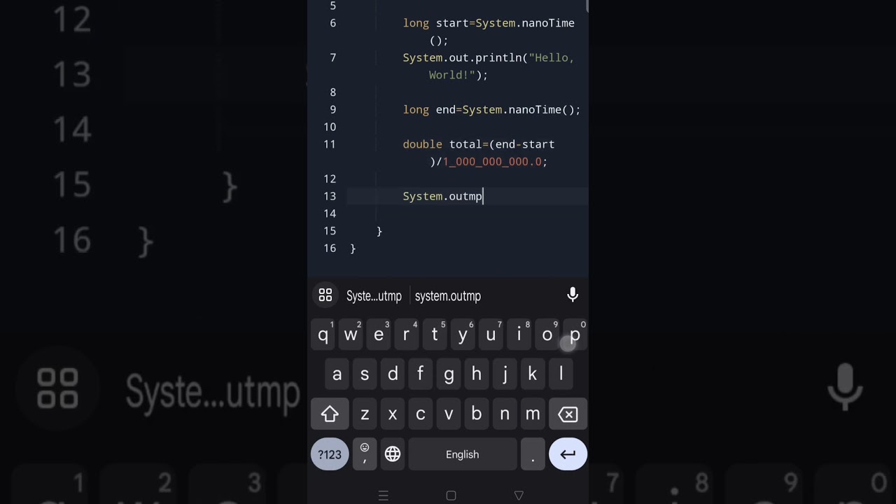 Time taken to print hello world in seconds in Java | online compiler #java #code