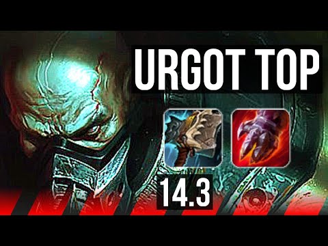 URGOT vs JAX (TOP) | 6 solo kills | KR Grandmaster | 14.3