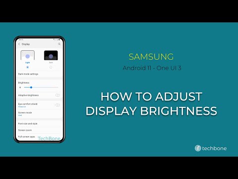 How to Adjust Display brightness - Samsung [Android 11 - One UI 3]