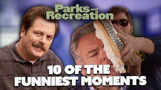 10 Of The Funniest Parks and Recreation Moments | Comedy Bites