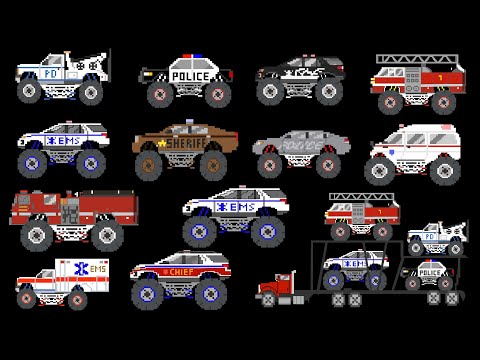 Monster Emergency Vehicles - @TheKidsPictureShow