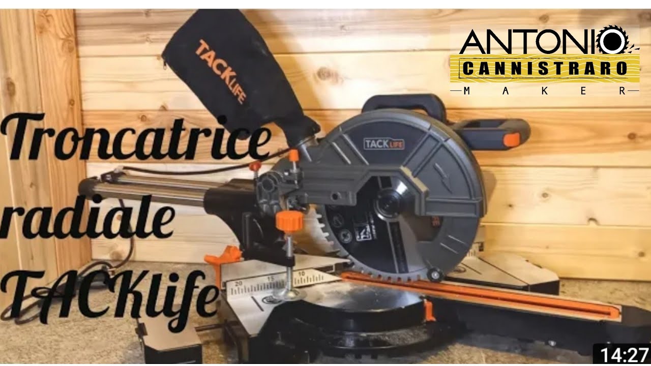 Tacklife scie à tronçonneuses radiales video thumbnail
