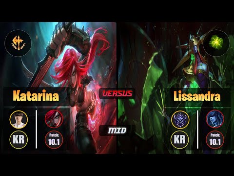 Faker [Conqueror] KATARINA (Mid) VS [Aftershock] LISSANDRA - Diamond KR Patch 10.1