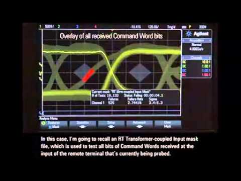 "Agilent DSOX3AERO" MIL STD 1553 Eye diagram Mask Testing