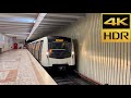 4K 60fps HDR Bucharest Metro BOMBARDIER Trains At Pantelimon And Republica Stations On M1 Line