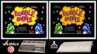 A500 vs Atari ST : BUBBLE BOBBLE (Side by side comparison)