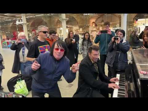 MESS OF BLUES with Terry Miles & Nico Brina at St Pancras station in London - presented by Dr.K