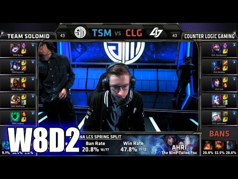 TSM vs CLG | S5 NA LCS Spring 2015 Week 8 Day 2 | CLG vs TSM (Team Solomid) W8D2G2 VOD 60FPS