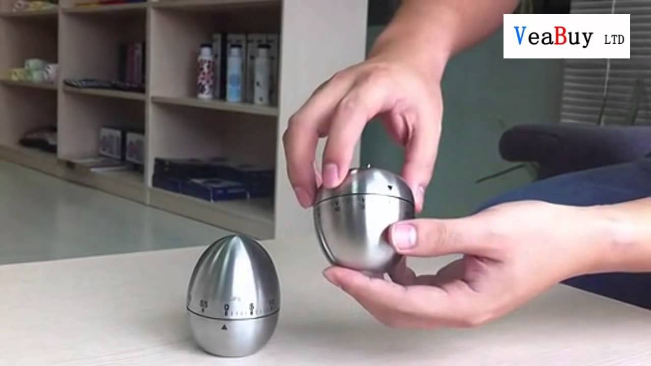 Metal Stainless Steel  Mechanical Egg Kitchen Cooking Timer Countdown Alarm 60 Minutes