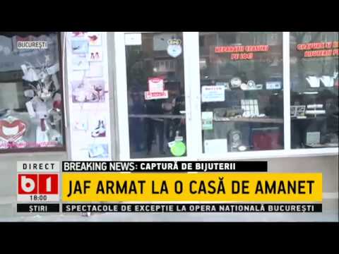 STIRI B1 TV - JAF ARMAT LA O CASA DE AMANET DIN BUCURESTI