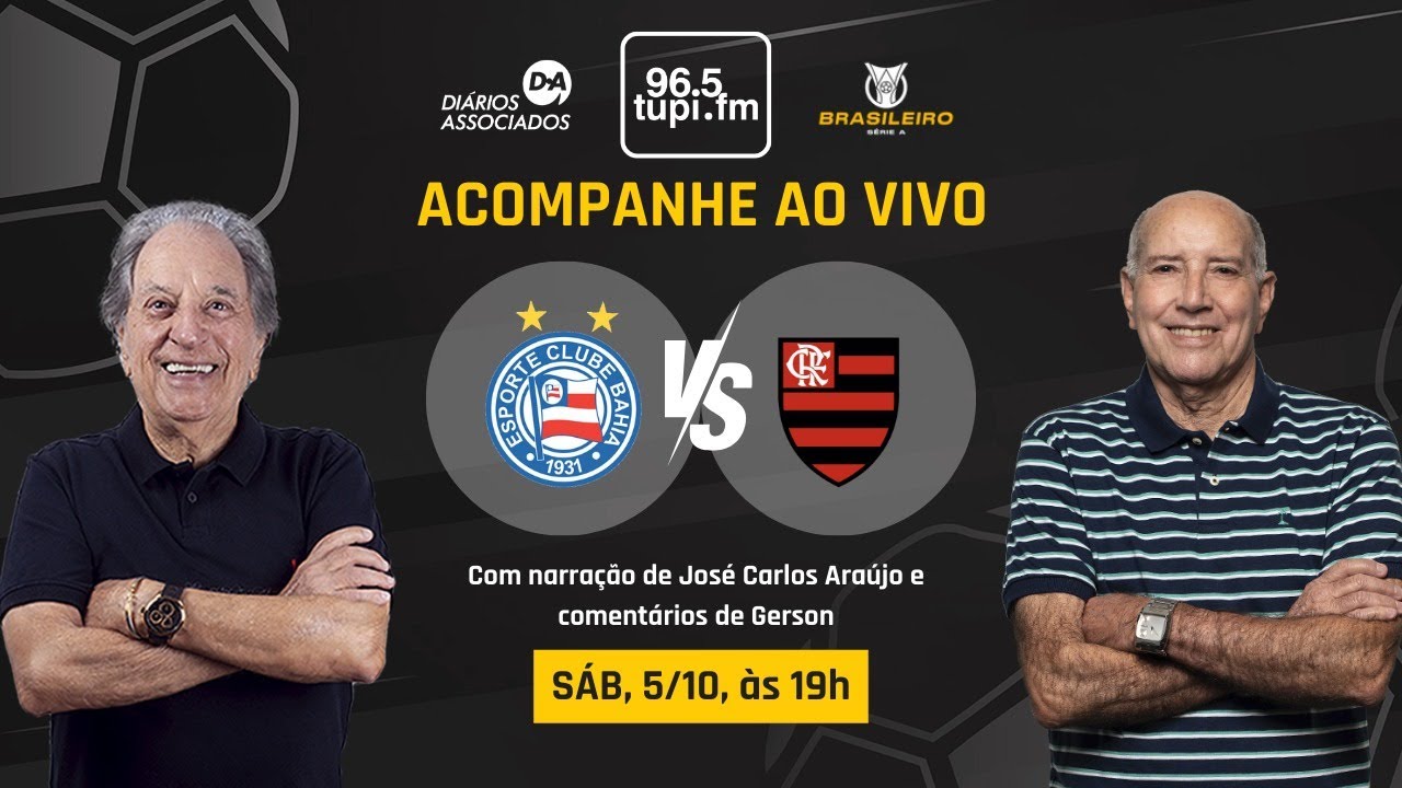 BAHIA 0 x 1 FLAMENGO - Campeonato Brasileiro - 29ª Rodada - 05/10/2024 - AO VIVO