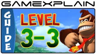 Donkey Kong Country Returns 3D - Mast Blast 3-3 (Puzzle Pieces, KONG Letters Guide, Walkthrough)