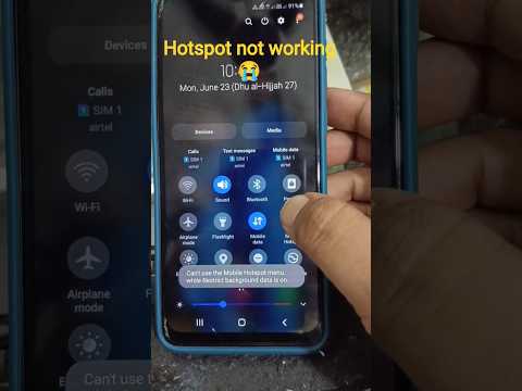 Samsung Mobile Hotspot Not Working problem  😭✨