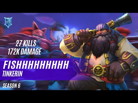 27 KILLS 172K DAMAGE FISHHHHHHHHH BARIK PALADINS COMPETITIVE (SEASON 6) TINKERIN