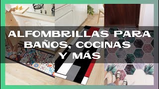 ✔ 7 Alfombras Modernas Para Baños Pequeños, Cocinas y Dormitorios | Alfombras Para Pisos de Cemento
