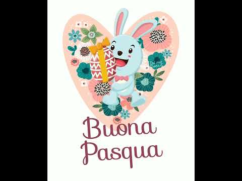 Buona Pasqua Video e GIF con coniglietto e uovo