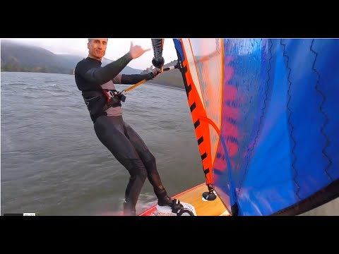 Windsurfing   Home Alone   early morning session on the Rhine River Germany