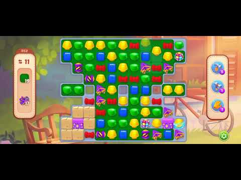 HomeScapes Level 852 Walkthrough || Grass PowerUp Collectable || 10 Moves Left
