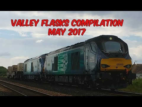 Valley Flask Train compilation for May 2017 - DRS Class 37 57  & 7 different class 68