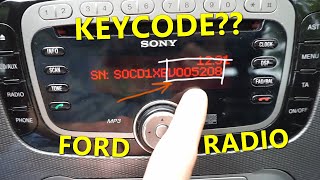 How to get serial number | Ford Sony & 6000CD KEYCODE  | Without radio removal!