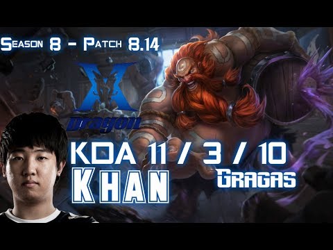 KZ Khan GRAGAS vs JAYCE Top - Patch 8.14 KR Ranked