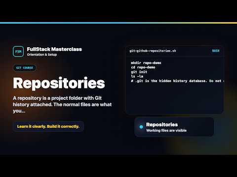 Repositories Explained Fullstack Masterclass Git Github Course