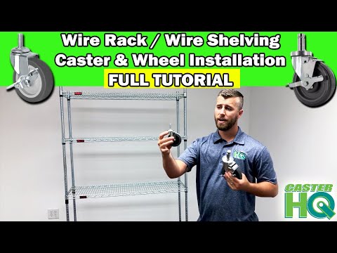 Wire Shelving Wheels & Caster Installation Tutorial - Fits All Major Brands of Wire Racks