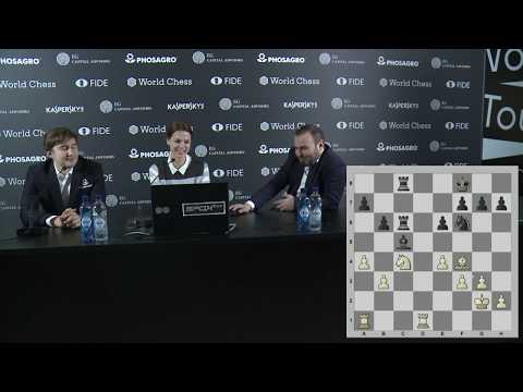 Round 8. Press conference with Mamedyarov and Karjakin