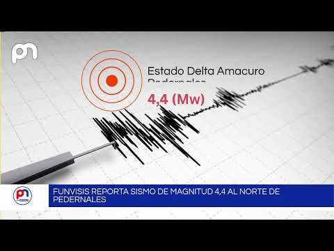 Funvisis reporta sismo de magnitud 4,4 al norte de Pedernales