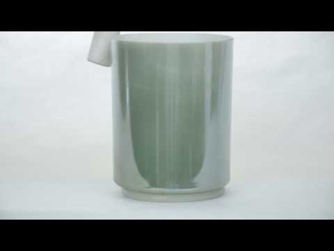 6" Crystal Tones™ Sage Forest Gold Crystal Singing Bowl - Example - Unlimited Singing Bowls