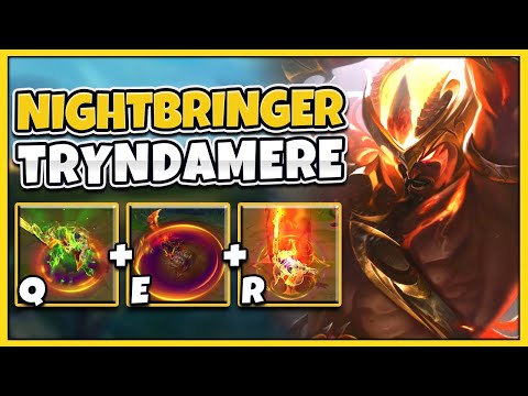 TRYNDAMERE JUST GOT AN AMAZING NEW SKIN!! Rank 1 Tests Nightbringer Tryndamere - League of Legends