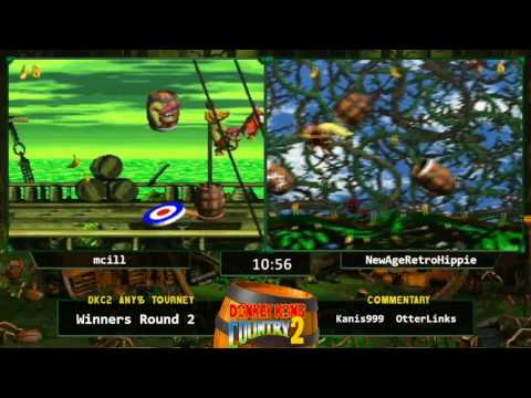 mcill vs NewAgeRetroHippie - Donkey Kong Country 2 Any% Tournament 2016