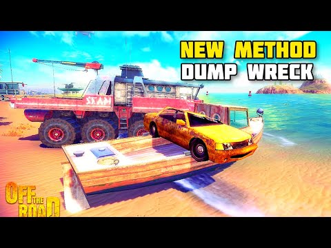 HOW TO DUMP CAR WRECK WITH BOAT | OFF THE ROAD OPEN WORLD DRIVING GAME
