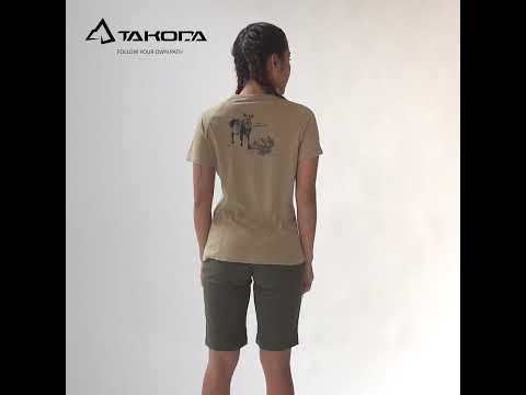 TAKODA Ogle 機能短袖攝影聯名系列-野山羊 女款 沙漠棕/黑色