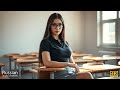 4K AI Art Lookbook Elegant Russian Beauty In Minimalist Classroom