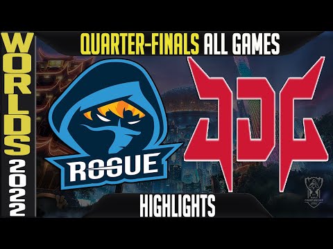 RGE vs JDG Highlights ALL GAMES | Worlds 2022 Quarterfinals | Rogue vs JD Gaming